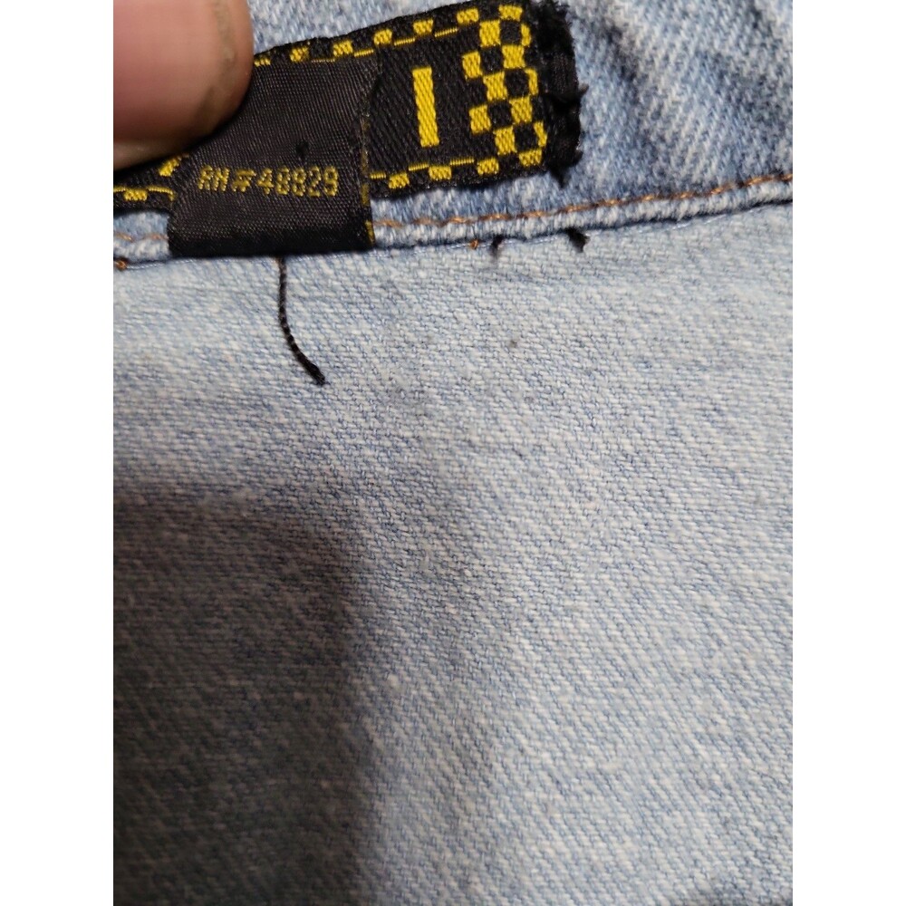 Denim Jacket Cropped With Fringe Size M - Picture 6 of 7